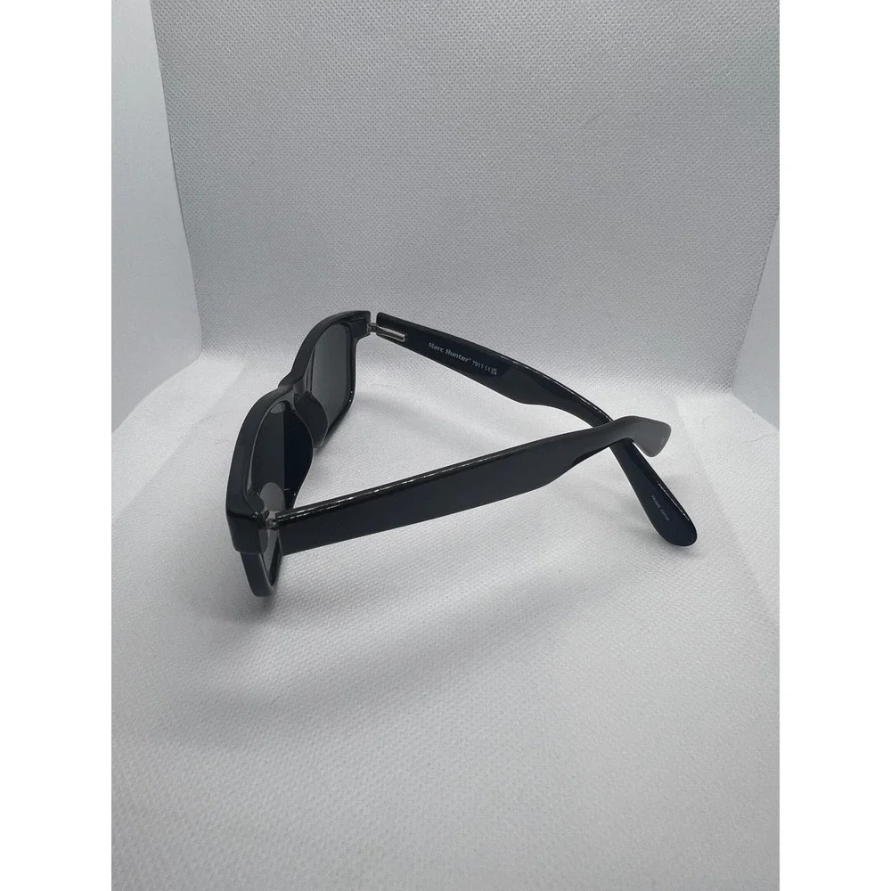 Marc Hunter 7911 Rectangular Sunglasses Shiny Black Fashion Eyewear‎